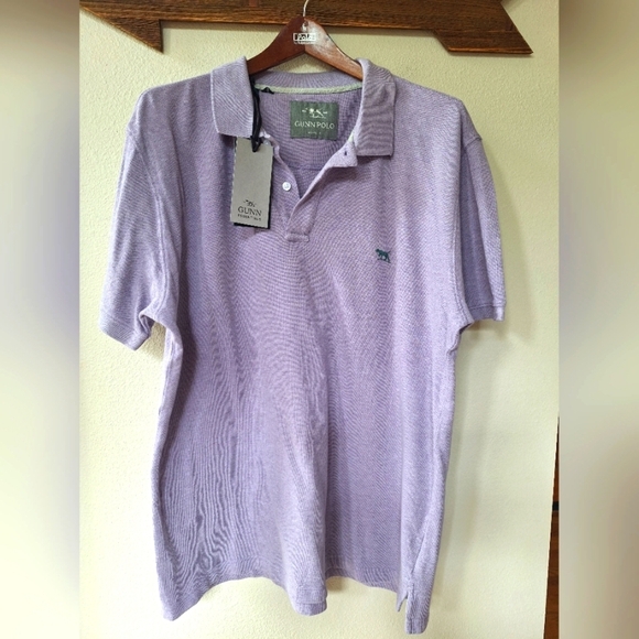 NWT Gunn Essentials Mens Lavendar Short Sleeve Sports Fit Polo Size 2XL - Picture 1 of 8